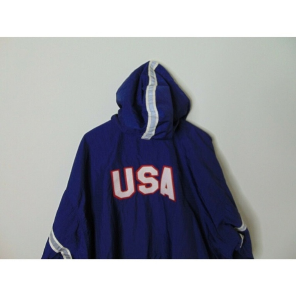VTG 90s Speedo L Windbreaker Jacket Blue Pullover - Picture 6 of 6